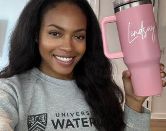 Personalized 40oz Tumbler – Custom Name Travel Cup, Bridesmaid Gift