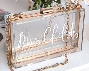 Acrylic Night Out Bag Personalized | Festival Bag | Transparent Clutch