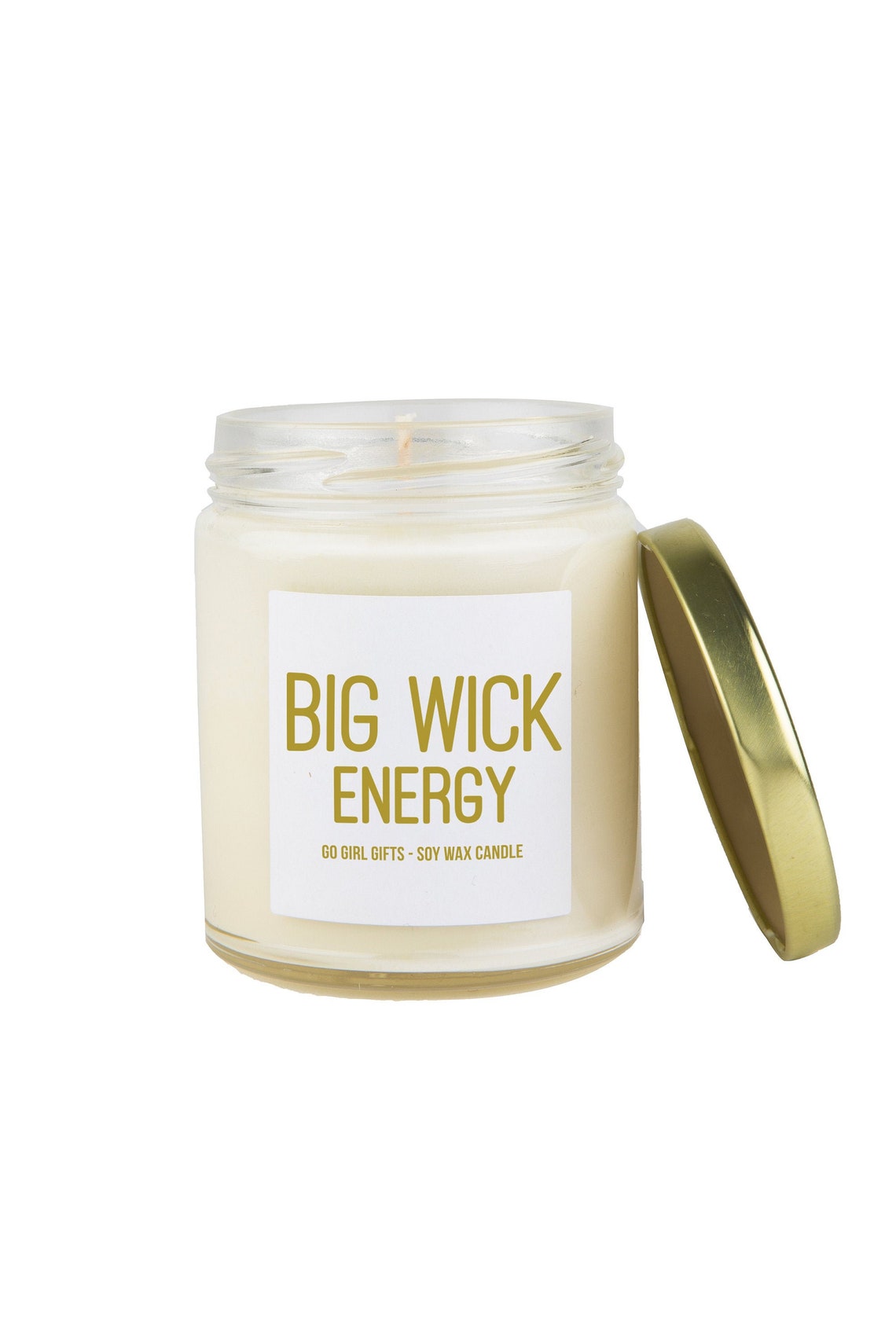 Big Wick Energy Custom Text Vanilla Candle Etsy