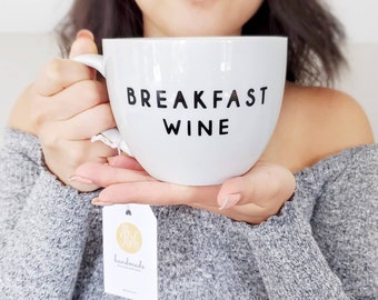 Breakfast Wine Mug | Coffee Cup | Tea | Funny Mug | Coffee | Gift for Her | Mother's Day | Gift