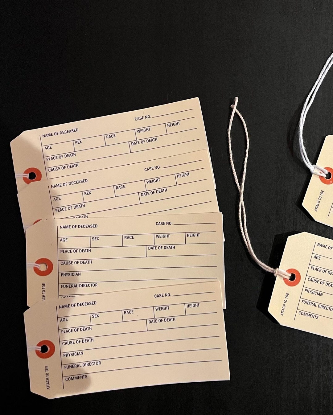 Toe Tag Stickers Morgue Toe Tag Replica Stickers Spooky - Etsy