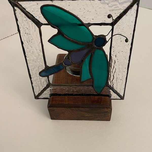 Lighted Stained Glass Display Stand Etsy