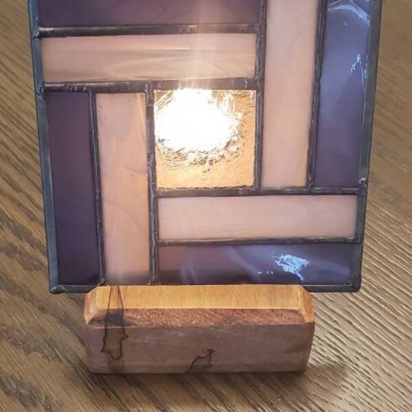 Lighted Stained Glass Display Stand Etsy