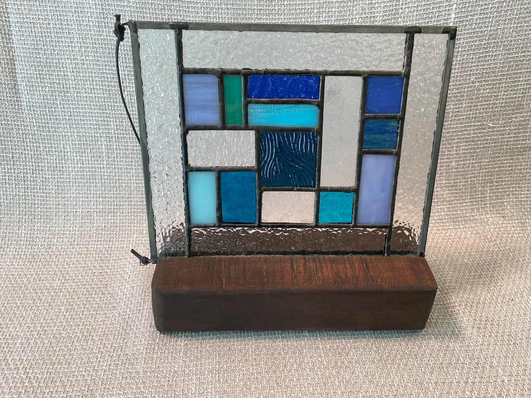 2 Sided Display Stand Fused Art Stand Stained Glass Stand Etsy