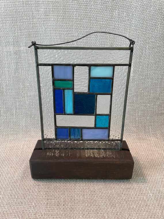 Art holder double-sided display for stained glass or fused glass art Sun catcher Holder Glass art stand Suncatcher stand 2 sided art stand
