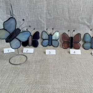 Butterfly sun catcher, butterfly window hanging, stained glass butterfly, gift for her