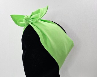 Bright Green Solid headscarf hair wrap