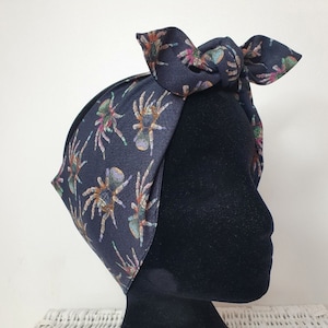 Spiders tarantulas hair wrap headscarf