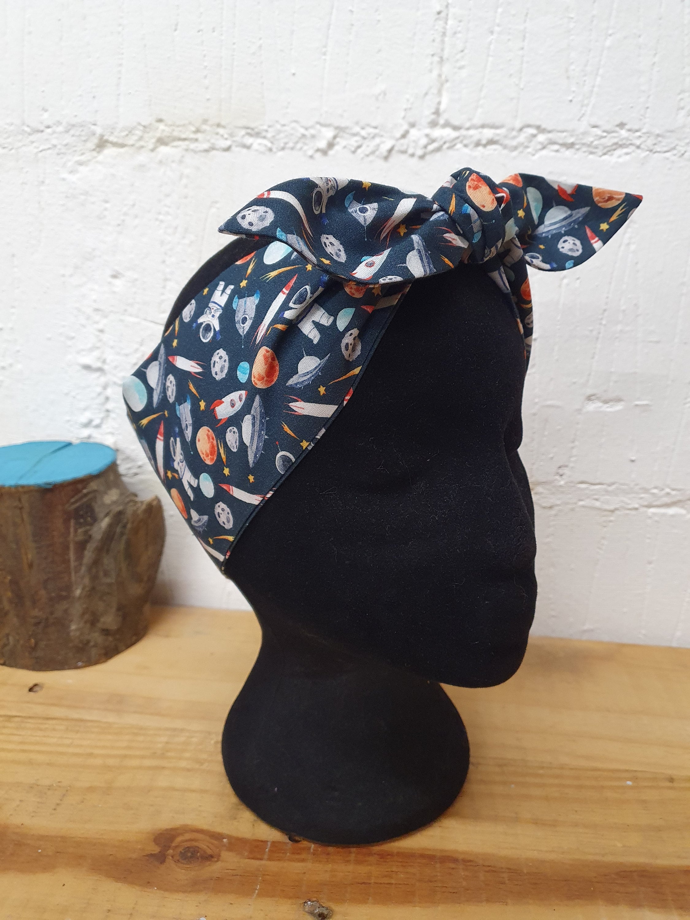 Space Astronauts Planets Galaxy Rocket Headscarf Hair Wrap  display picture 1