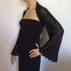 sheer black bolero