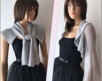 Braut Bolero, Shrug, Braut Shrug, Hochzeits Shrug, Schulter-Cover Up, Abend-Schal, Split-Ärmel-Top