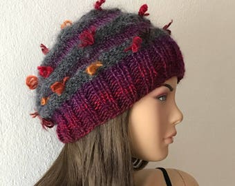 Slouchy Hat, Woman Knit Hat, Slouchy Beanie, Woman Winter Hat, Beanie Hat, Knit Beanie, Boho Hat, Knit Hat Woman, Winter Hat for Women