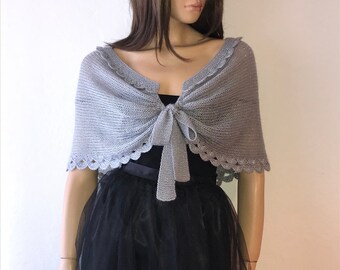 silver shawls and wraps for evening dresses