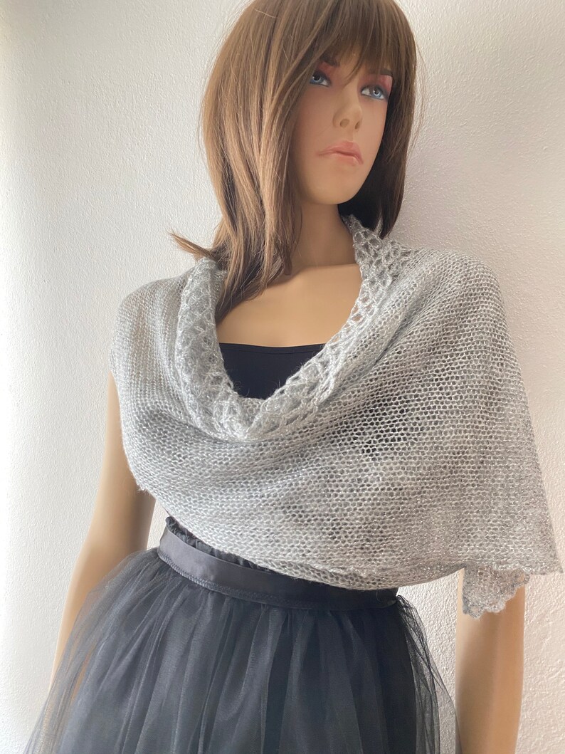 warm silver shawl