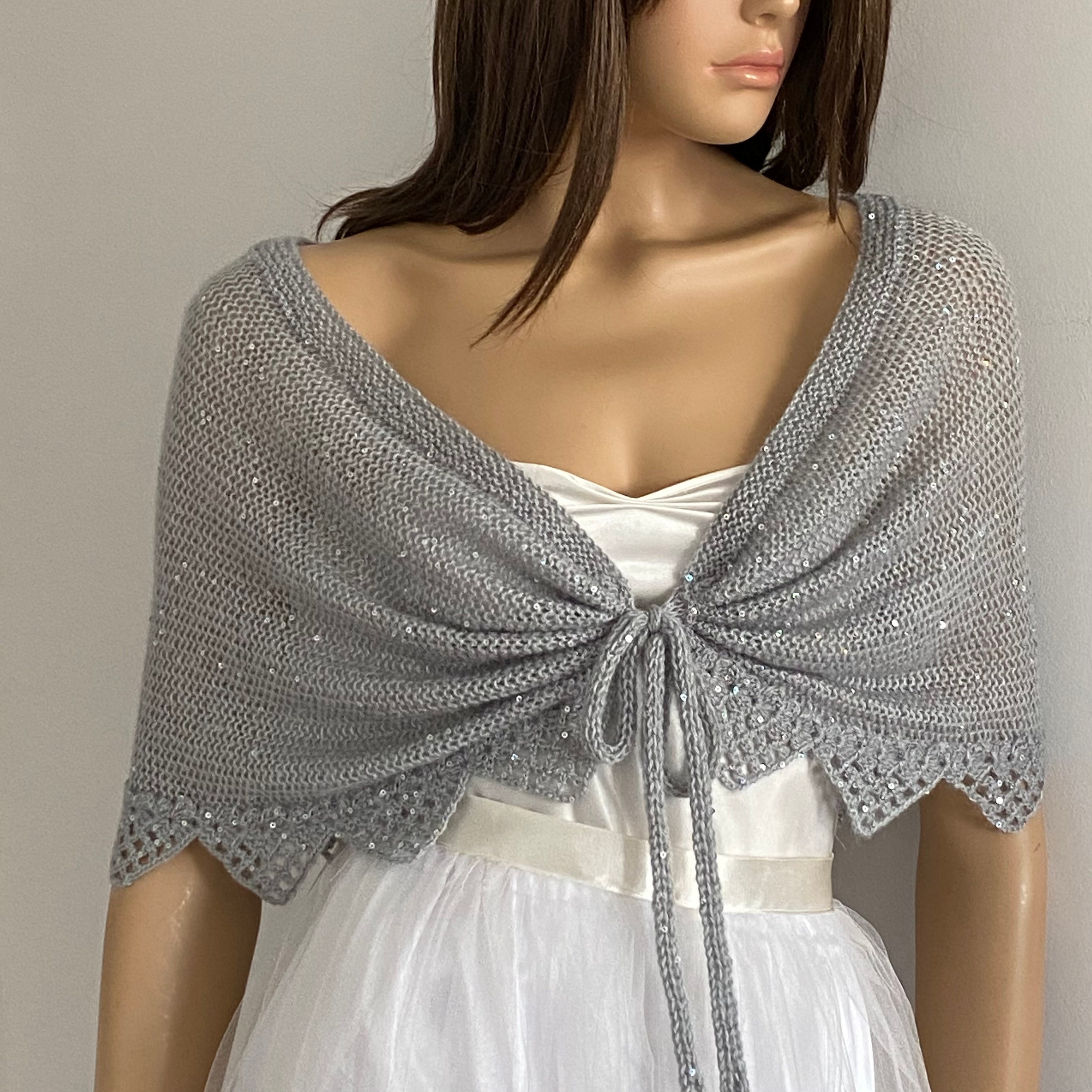 Silver dressy shawl cheap