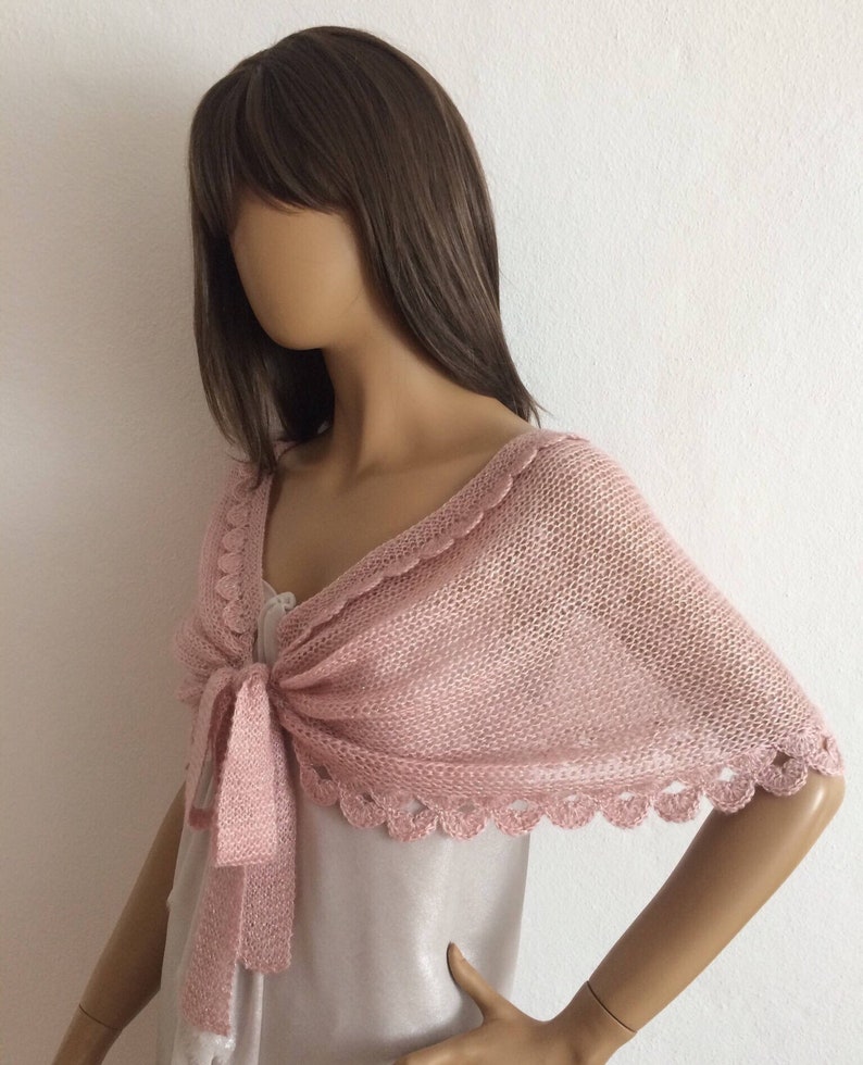 matching shawl for pink dress