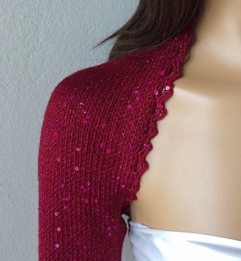 Burgundy Shrug Wedding Bolero Bridal Shrug Sequin Shrug Etsy