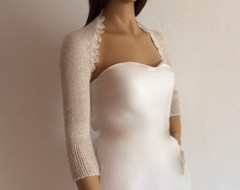 Bridal Shrug, Wedding Bolero, Bridal Cover Up, Evening Shrug, Bridal Sweater with Hand Warmers