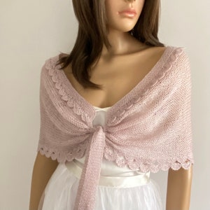 Wedding Shawl Pink, Bridal Cover Up, Wedding Shawl, Bridal Wrap, Shoulder Cape, Sheer Wedding Shawl