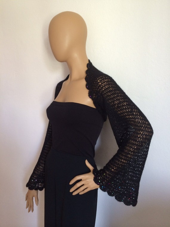 Black Shrug Gothic Wedding Shrug Black 