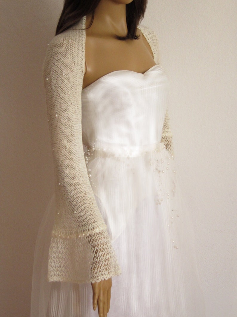 Bridal Cover Up Wedding Shrug Pearl Beaded Bridal Bolero | Etsy