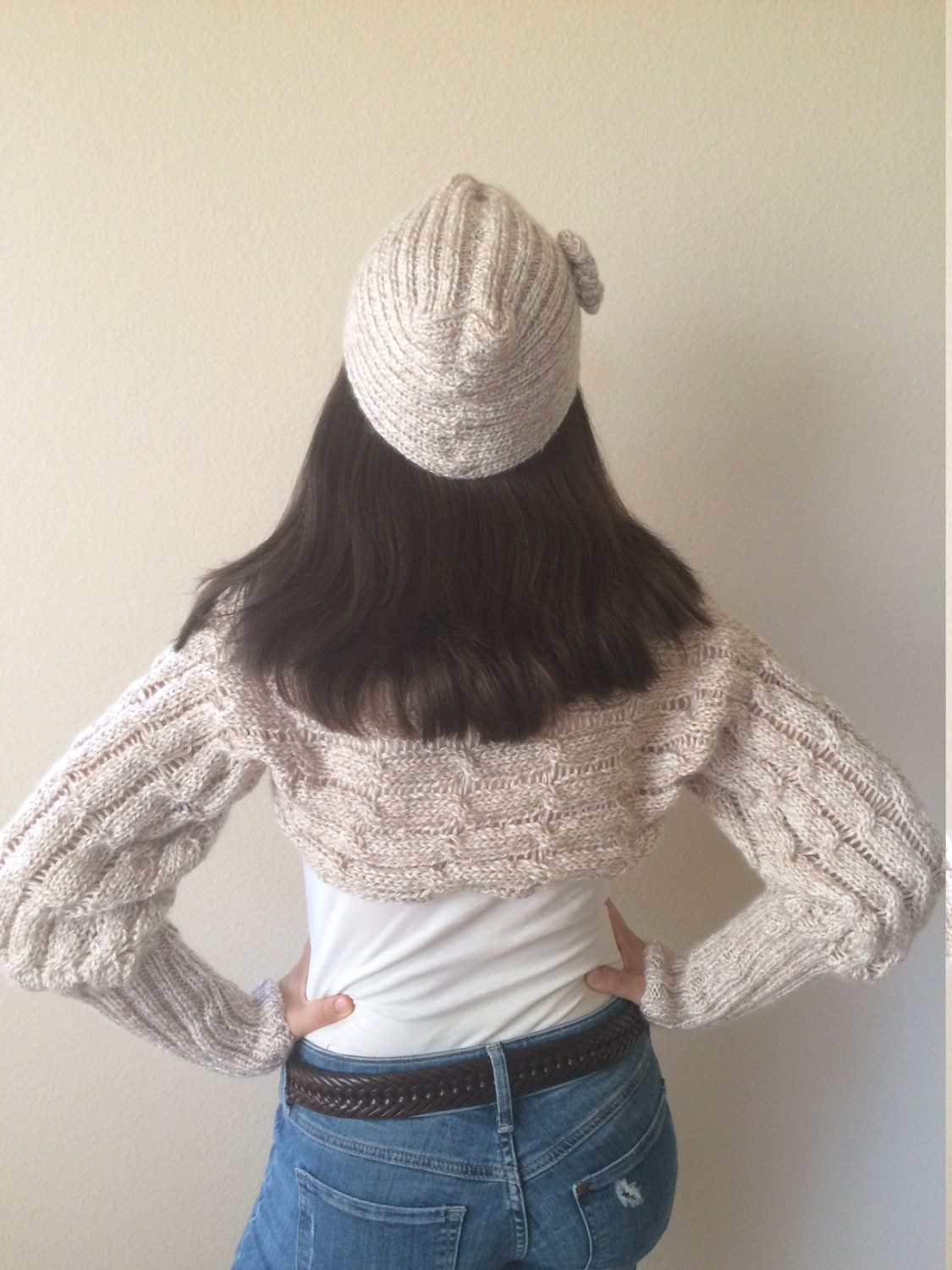 Shrug Sweater Cable Knit Sweater Shrug Crop Sweater Bolero - Etsy