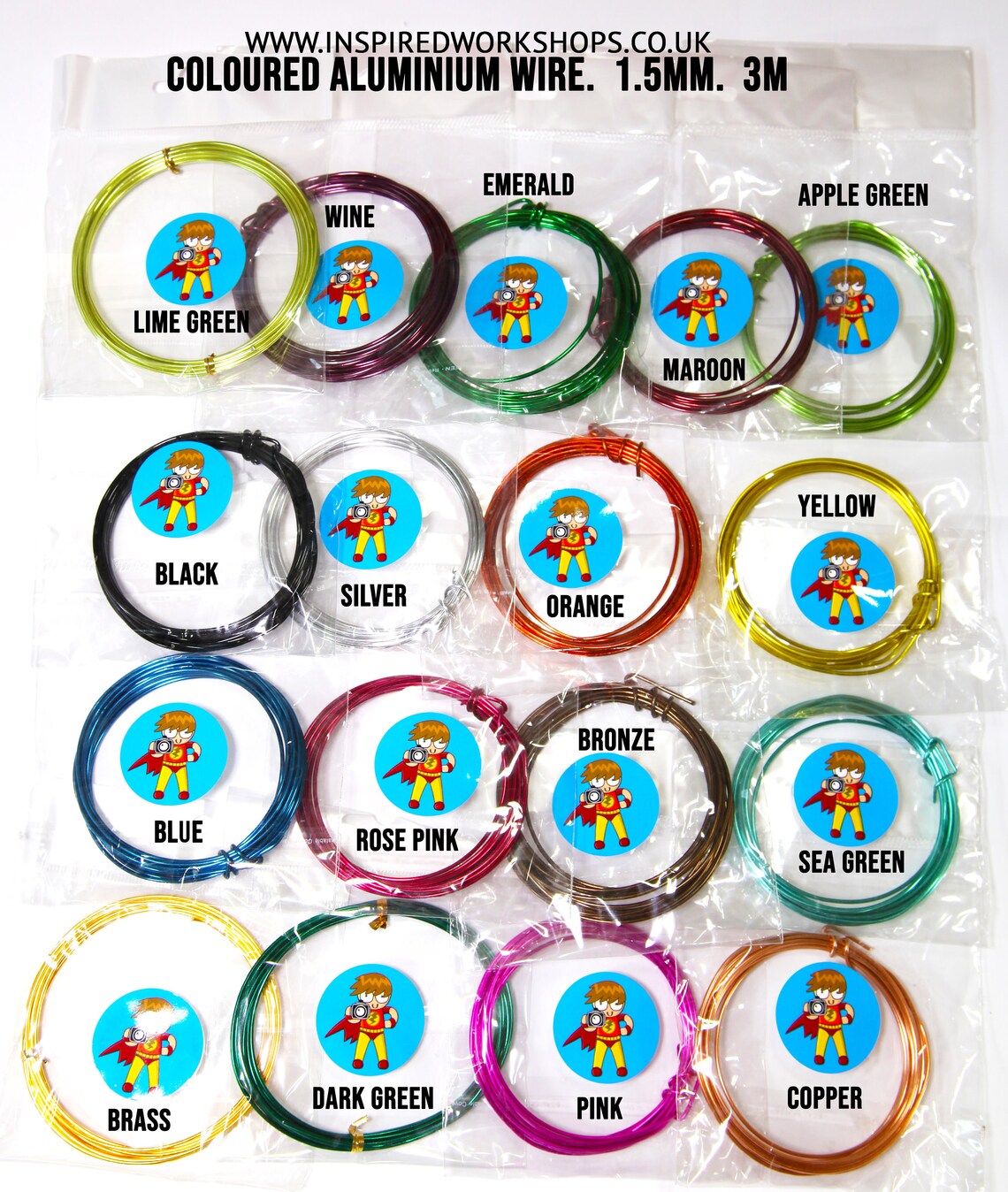 Coloured Armature Wire 1.5mm 3m. Animation Puppet Sculpture Etsy UK