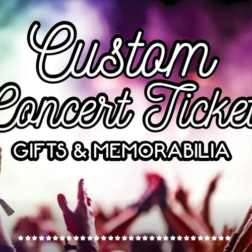 Custom Concert Ticket Poster Etsy