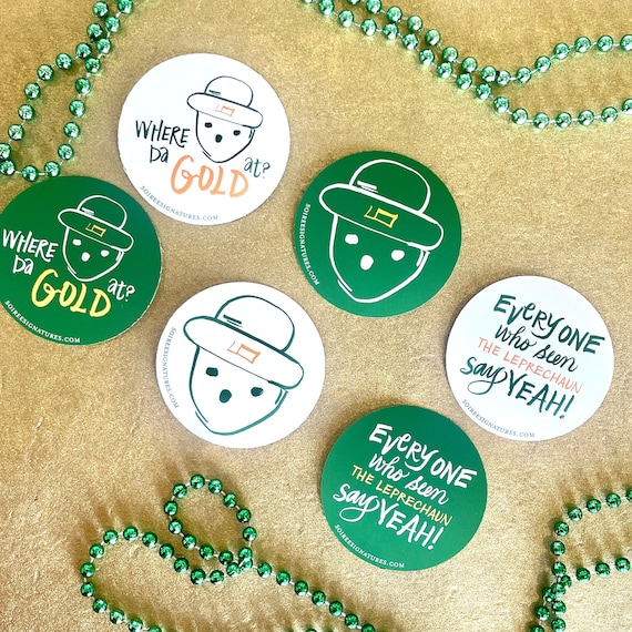 Authentic Crichton Leprechaun Set of Stickers / Alabama Leprechaun / Flair / Labels | Irish | I Want the Gold | Where Da Gold / Mobile, AL - Etsy Authentic Crichton Leprechaun Set of Stickers / Alabama Leprechaun / Flair / Labels | Irish | I Want the Gold | Where Da Gold / Mobile, AL - Etsy