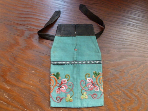 Vintage Chinese Silk Embroidered Purse Pouch Bag … - image 5