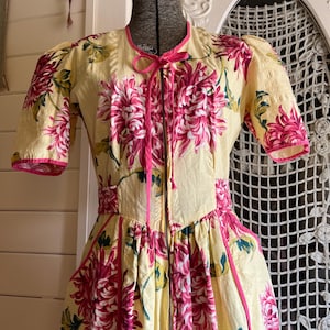 midi old fashioned cotton house dresses Vintage Cotton House Dress