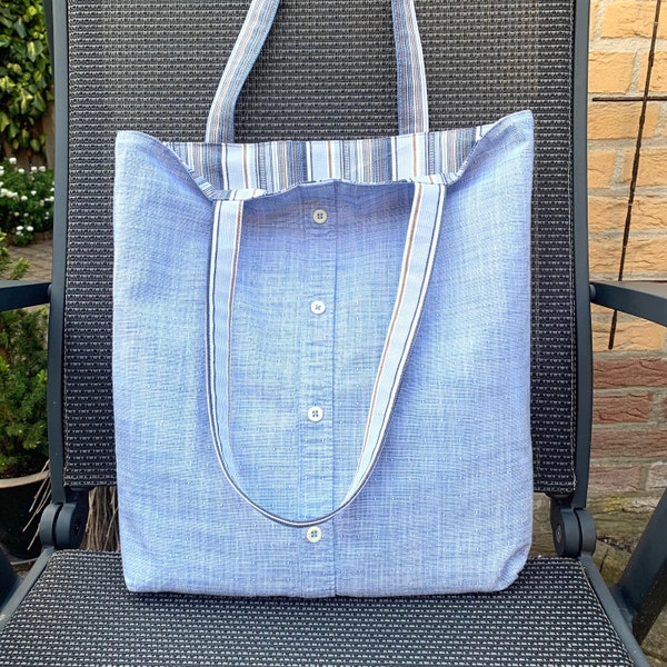 Reversible tas, handige shopper die ook binnenstebuiten te gebruiken is