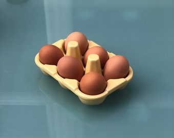 Vintage egg holder, ceramic egg box, pottery egg holder, yellow egg box, cottagecore, 04230250