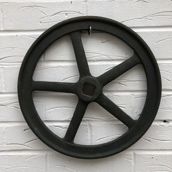 Vintage wheel, heavy bronze wheel, ship’s wheel, shipwreck, pot rack, boat house decor 10201380