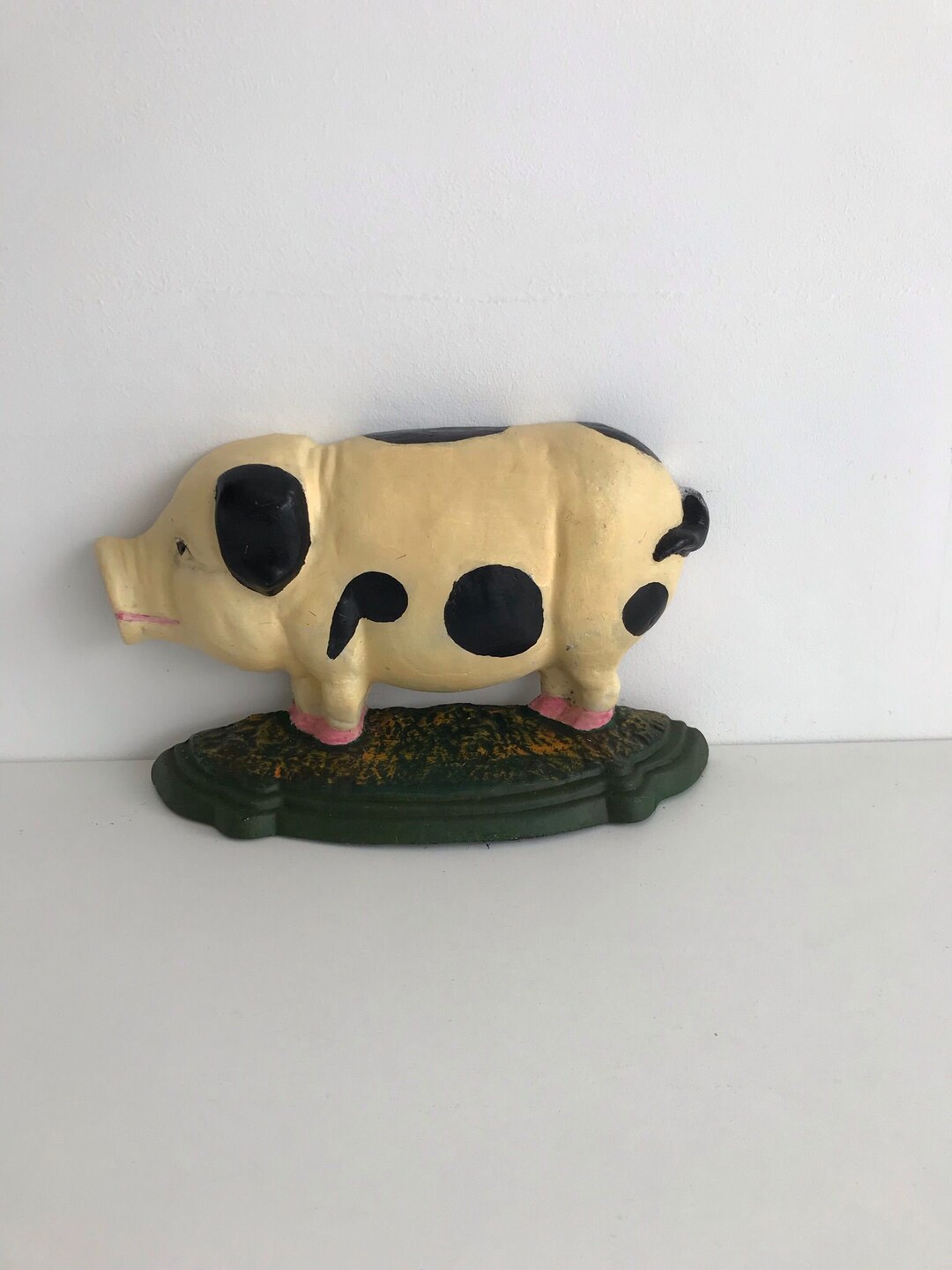 Vintage Doorstop Pig Door Stop Piglet Door Stop Cast Iron Etsy