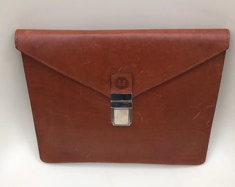 Vintage leather organizer vintage document tablet case correspondence folder Irish leather goods vintage pocketbook British tan 03191800