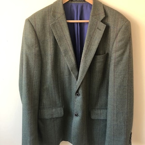 Chaqueta vintage Paul Costelloe para hombre, de botonadura sencilla, forrada, de pura lana, talla 42, 04220700