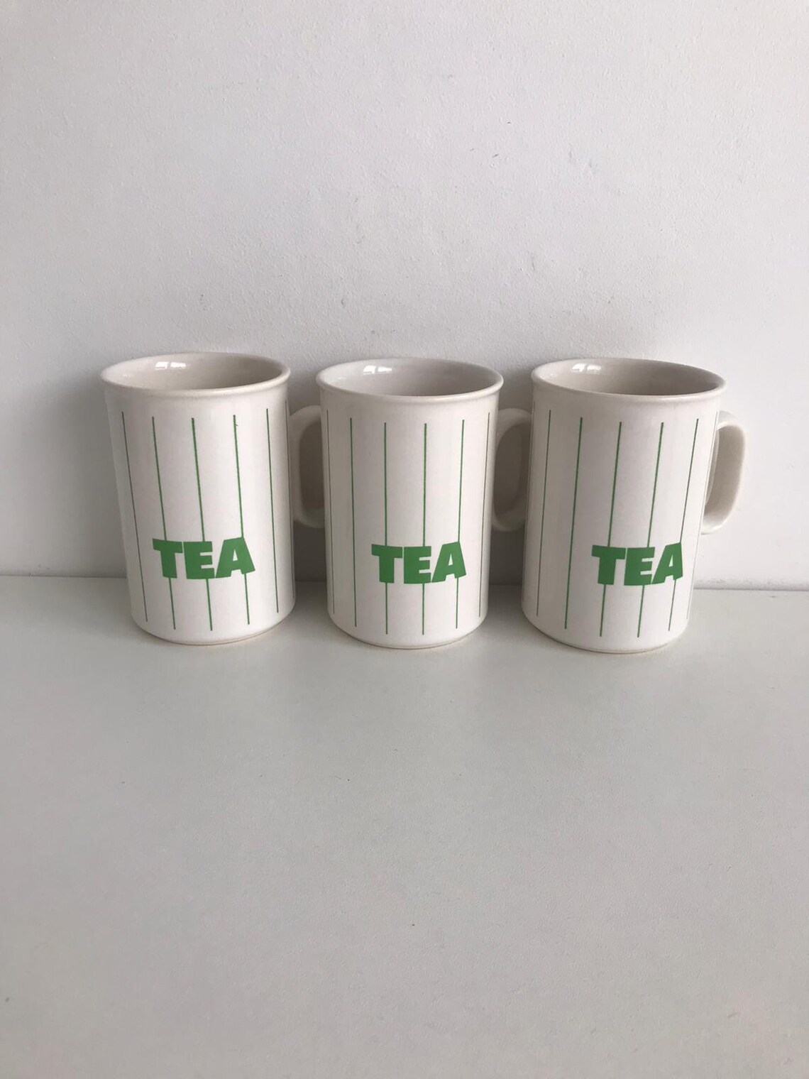 Vintage Hornsea mugs Hornsea Green Stripe large tea and Etsy