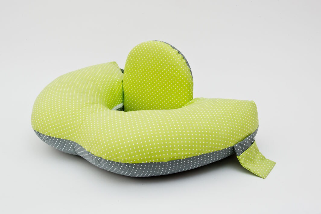 Twin nursing pillow with complete back support in Green and Etsy