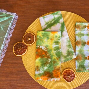 Set of Three Hand Dyed Napkins