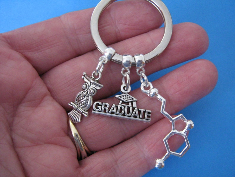 Graduation Gift Chemistry Keyring Seratonin Symbol Science Etsy UK