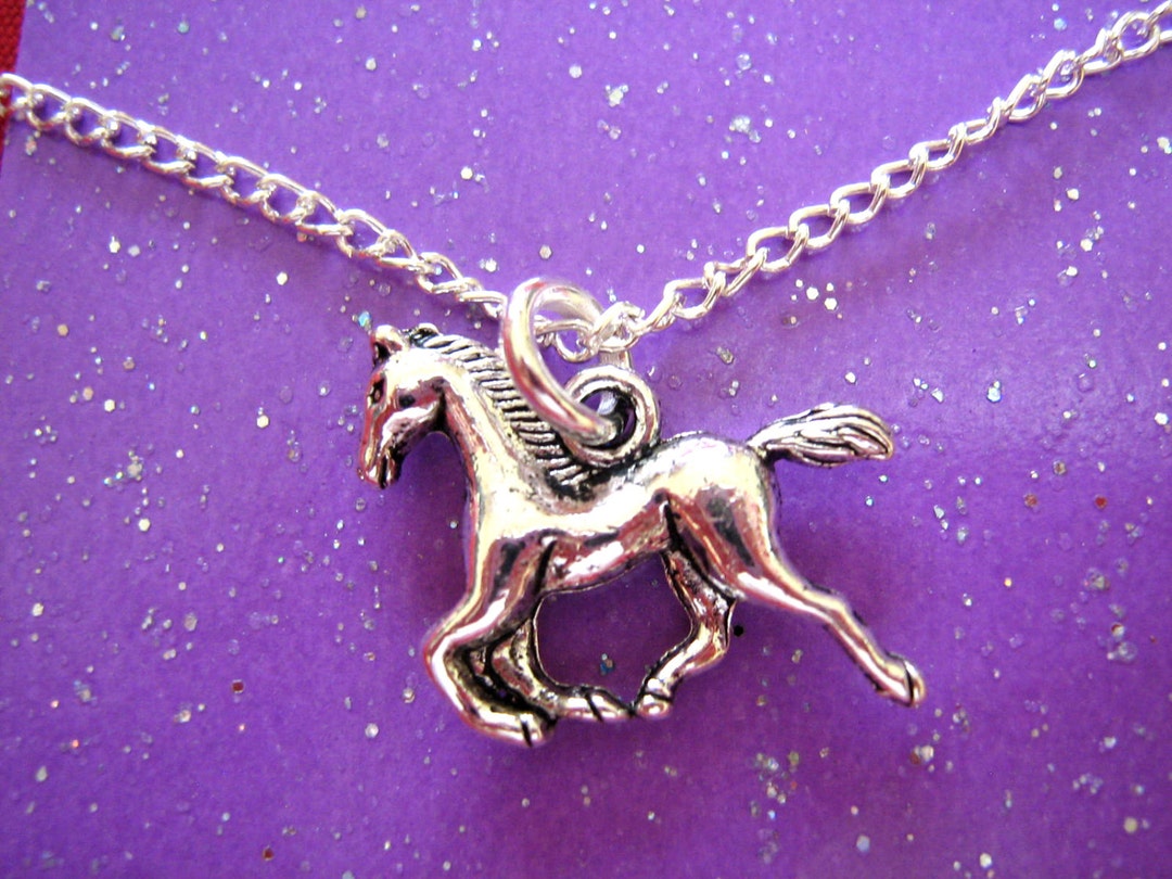 Horse Necklace Equestrian Charm Horse Riding Necklace Horse Gift for