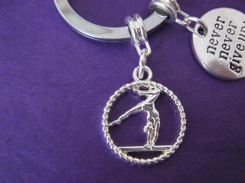 Gymnastics Keyring Gift for a Gymnast on Beam Charm Etsy.de