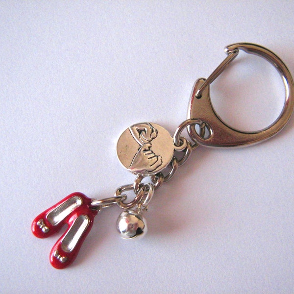 Ruby Shoes Keyring Pinky Promise Charm Red Shoes Keychain