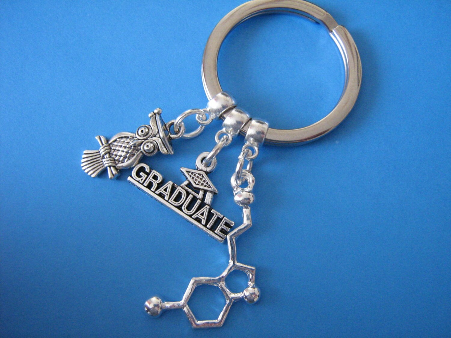 Personalised wise owl Graduation Keepsake Keyring Gifts Congratulations 2018
