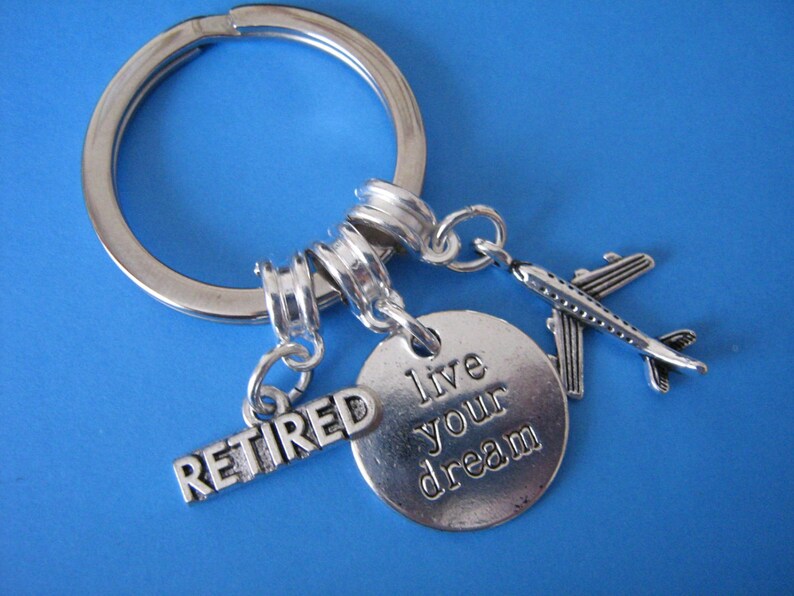 Retirement Gift Inspirational Retirement Keychain Retired Etsy UK