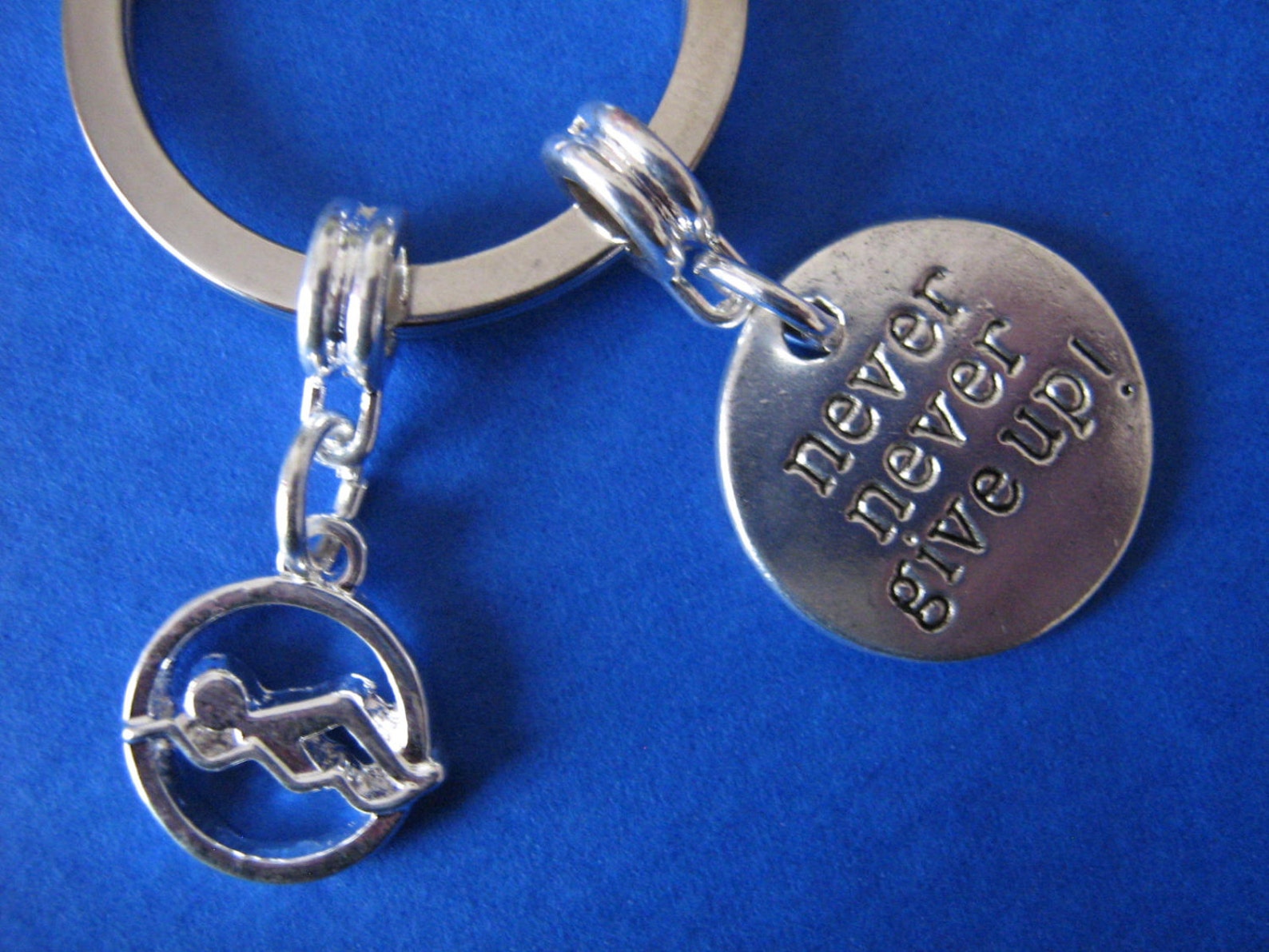 Swimming Keyring Swimmer Gift Inspirational Swim Charm Etsy
