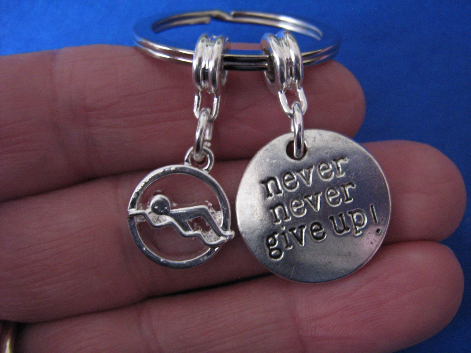 Swimming Keyring Swimmer Gift Inspirational Swim Charm Etsy