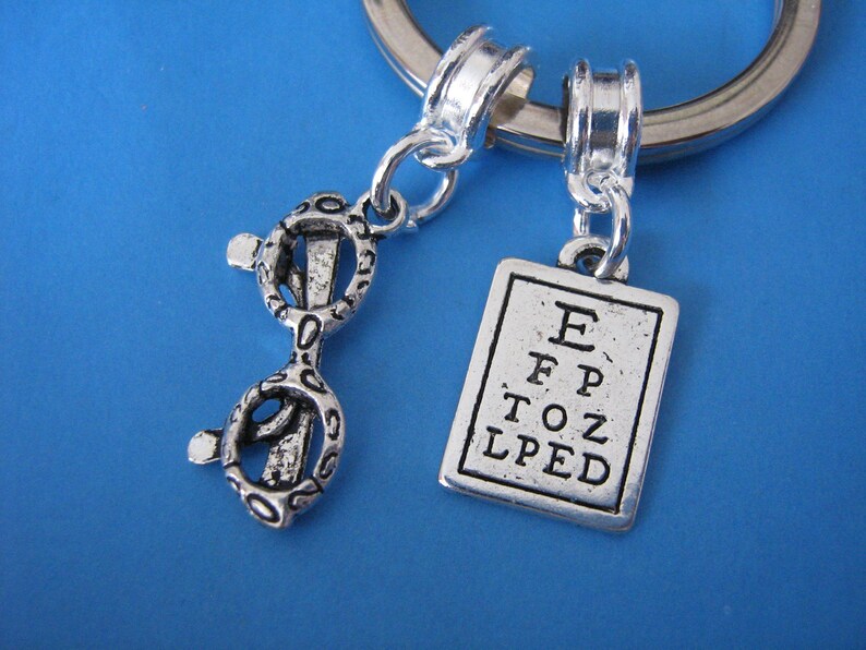 Opticians Keyring Glasses Eye Test Chart Spectacles Etsy