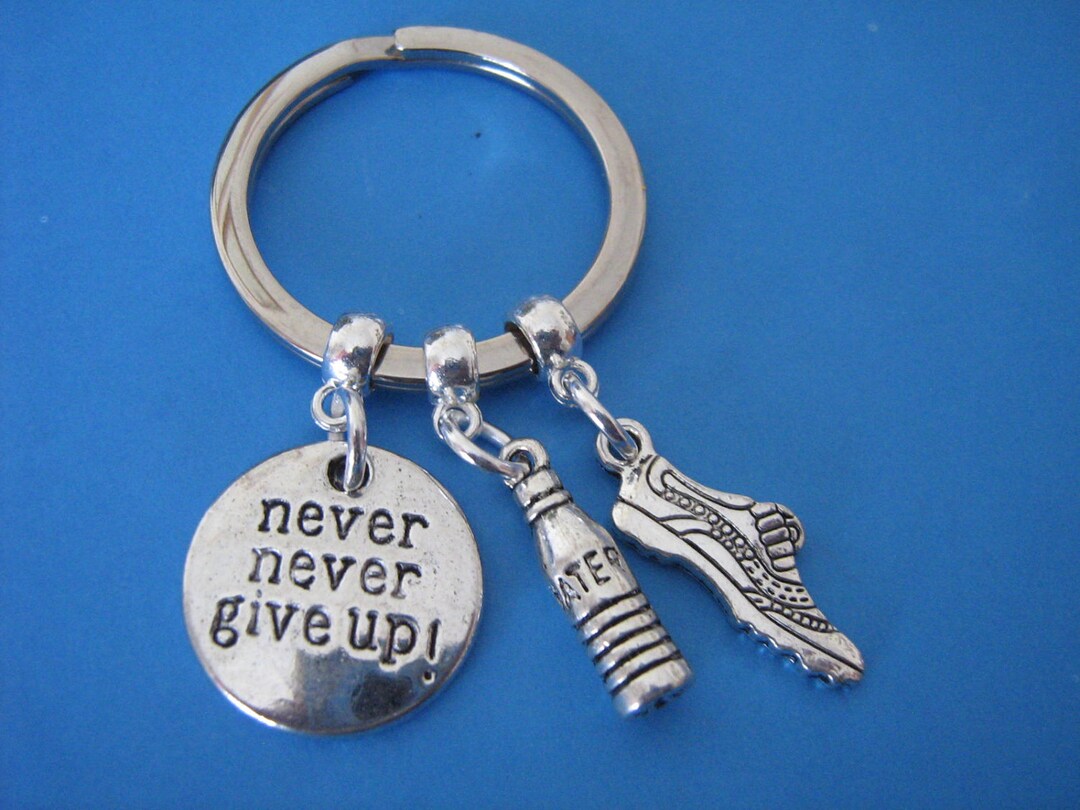 Running Keyring Runners Keychain Gift for a Runner Run Fitness Crossfit